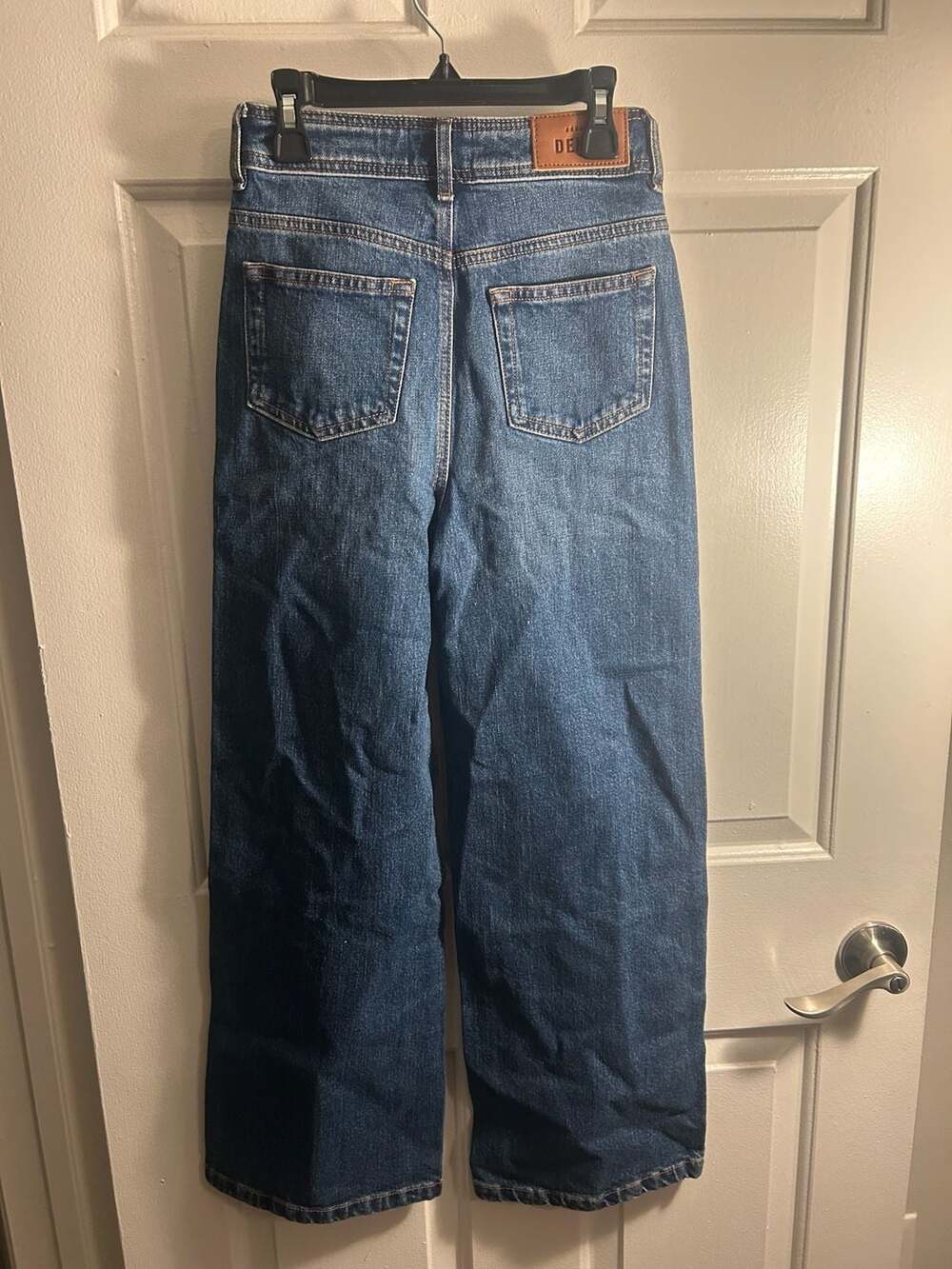 Sézane Denim The Green Blue Jean Dark Wash Wide Leg Jeans Size 32 - Picture 6 of 6